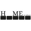 Wallsticker -  Hjemme er ..  2 farvet med plads til fotos