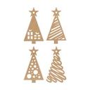 Décoration en bois MDF Arbres de Noël