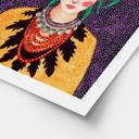 Póster mujer con corona de flores y fuerza - Hülya