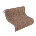 Tapet i trælook, non-woven tapet Fabrik V brun