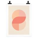 Póster Formas geométricas en naranja-rosa - 1X Studio