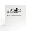 Holzbild zum Hinstellen - Grammatik - Familie - 15x15 cm