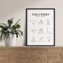Plakat - Yoga Poses - Line Art