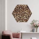 Sekskantet Billede Vild leopard - Dyreprint - Tunaboylu - Aluminium Dibond