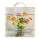 Cuadro de madera Disher - Amapolas en un vaso - 40x41,5 cm