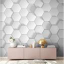 Fibertapet Honeycomb fototapet Designwalls i grå 
