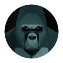Plakat Gorilla - Braun