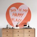 Vinilo decorativo This is my happy place with heart - Fritsch - Redondo
