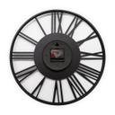 XL Wanduhr Industrial Design - geräuschlose Metall Uhr für Büro, Flur, Wohnzimmer Ø40 cm