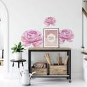 Sticker mural pivoine rose