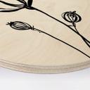 Cuadro de madera Line Art Poppy - Cats & Dotz - Redondo
