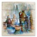 Cuadro de madera Schmucker - Bodegón con cuenco azul - 40x41,5 cm