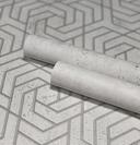 3D-look grå grafisk non-woven tapet 