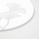 Akrylbillede, vinduesbillede til ophængning af Gingko-træblade - Rund