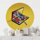 Wall Sticker Make-up palet i stil med Piet Mondrian - Pozdniakov