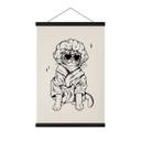 Póster de tela Gato relajado con gafas de corazón - Royle