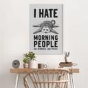 Lienzo I hate morning people - Mapache - Magnusson