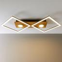 Deckenleuchte Vincent, braun, 70,7 x 35,4 cm, Holz Lampe