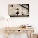 Cuadro de madera Banksy - Chica con globo