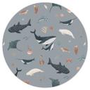 Mundo submarino marítimo - Ballenas y animales marinos - Kikki Belle - Redondo
