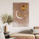 Billede Ramadan Mubarak med lanterner – print på aluminium (Alu-Dibond)