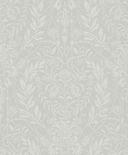 Papel pintado no tejido Ornamento Floral Naturaleza en gris beige