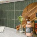 Azulejos Adhesivos espiga filigrana - verde naranja - lote de 12