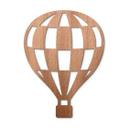 Decoración en madera caoba - globo aerostático a cuadros