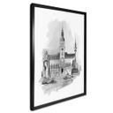 Póster Hamburgo - Blanco y negro - Love your City