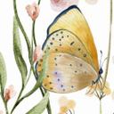 Papel pintado Pradera de primavera con mariposas - Papel pintado floral - UN Designs