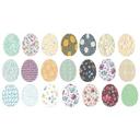 Sticker mural Set d'œufs de Pâques multicolores (21 pièces)
