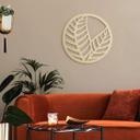 Decoración en madera hojas en círculo - madera de álamo