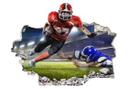 3D Wallsticker Amerikansk fodboldspiller 02