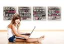 Tableau sur bois - Set I am not your friend - I am your parent...2 (4 parties)