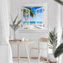 3D Wallsticker vindue firkantet - Atlanterhavet