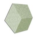 3D Hexagon Alu-Dibond - Grøn med mønster