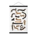 Tekstil plakat Legende gravhunde - Illustration af hund - Melin