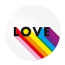 Póster LGBTQIA+ Love Rainbow - Redondo