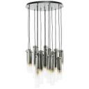 Pendelleuchte Hilla, grau, 199 x 52 cm, Metall Lampe