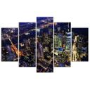 5 stykke lærredstryk, New York at Night City