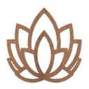 Decoración en madera caoba - Yoga flor de loto