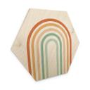 Sekskantet træ Boho Rainbow