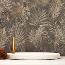 Papel pintado Selva sostenible - papel pintado Palmeras de A.S. Création gris oscuro beige 386383
