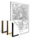Póster mapa de la ciudad de Hamburgo