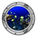Alu-Dibond 3D-optik - Rund - Ocean Life – print på aluminium (Alu-Dibond)