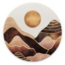 Tableau sur alu-Dibond Fredriksson - Coucher de soleil - Rond