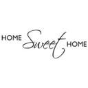 Muursticker Home sweet Home (2-kleurig) incl. 5 haken