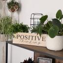 Houten Bordje - Positive Thinking