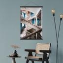 Póster de tela Imponente escalera con encanto antiguo - Robroek
