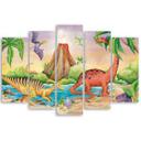 5-delt lærredsprint, Dinosaurer ved søen